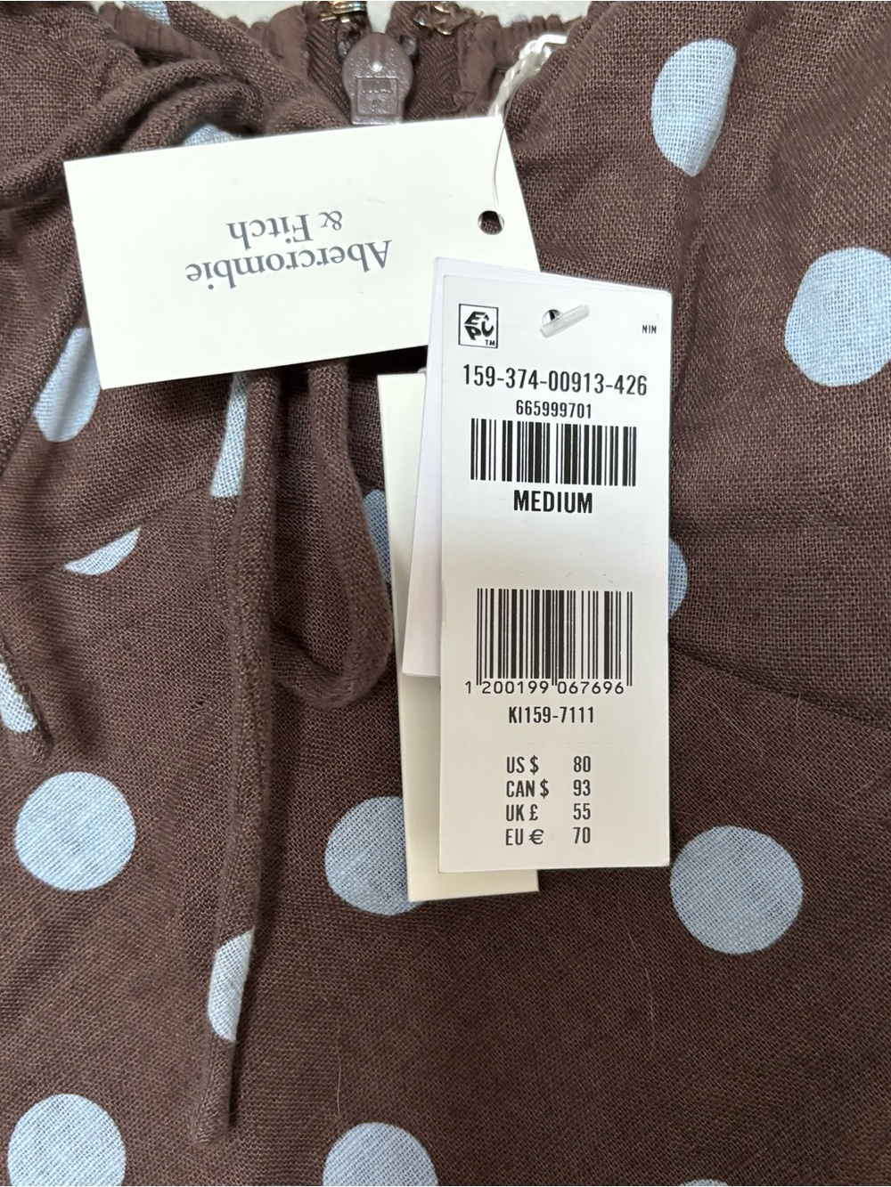 Abercrombie Bra-Free Tie-Front Linen-Blend Mini Dress. NWT! - Picture 9 of 9